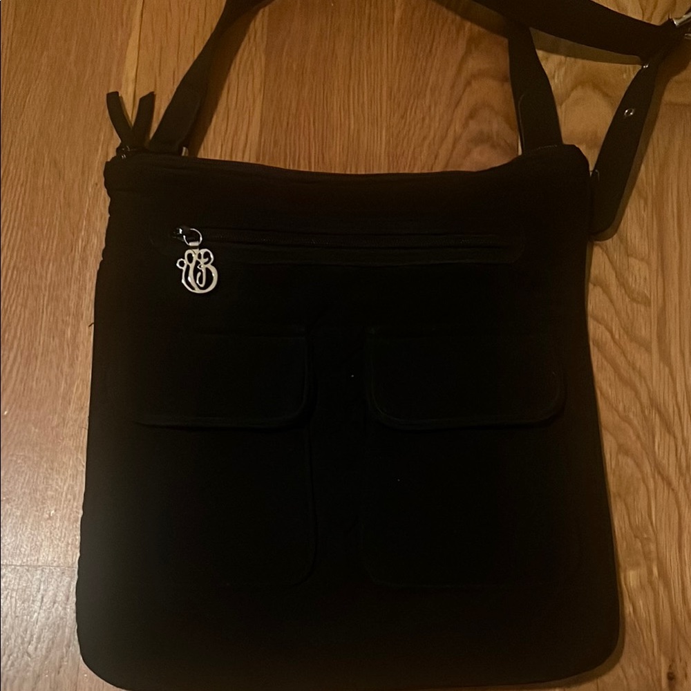 Vera Bradley Black Messenger Bag with Adjustable Straps